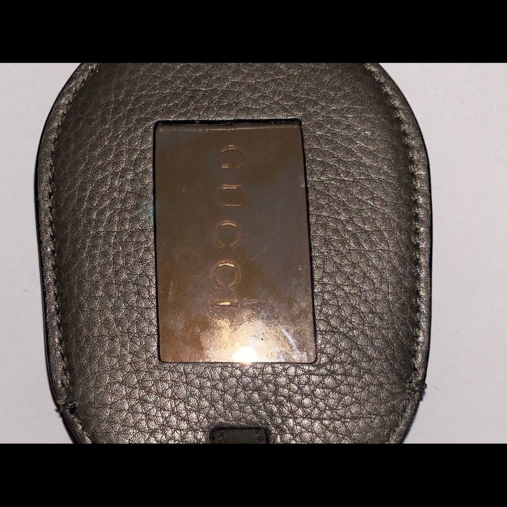 Brand New TWO Auth.Gucci Luggage Tags OLIVE GREEN (read below)